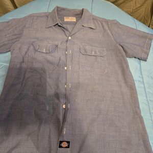 Dickies Men’s Short-Sleeve Work Shirt in Chambray Blue #290